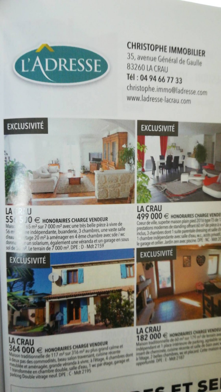 Agence immobilière La Crau Christophe immobilier