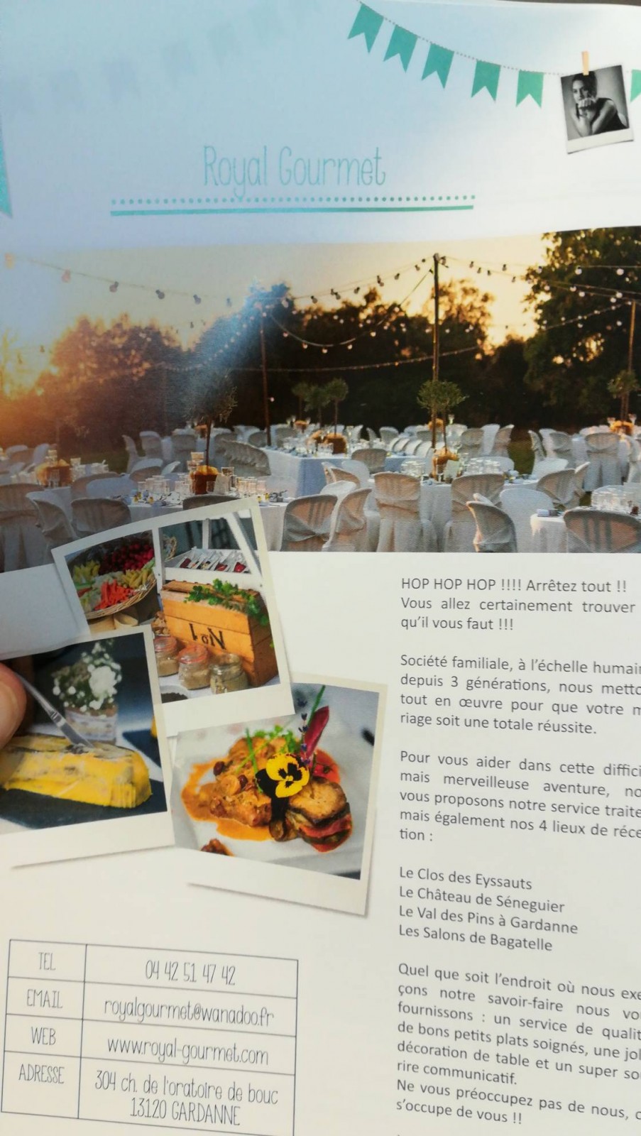 Lieu de réception et traiteur Gardanne 13120 Royal gourmet