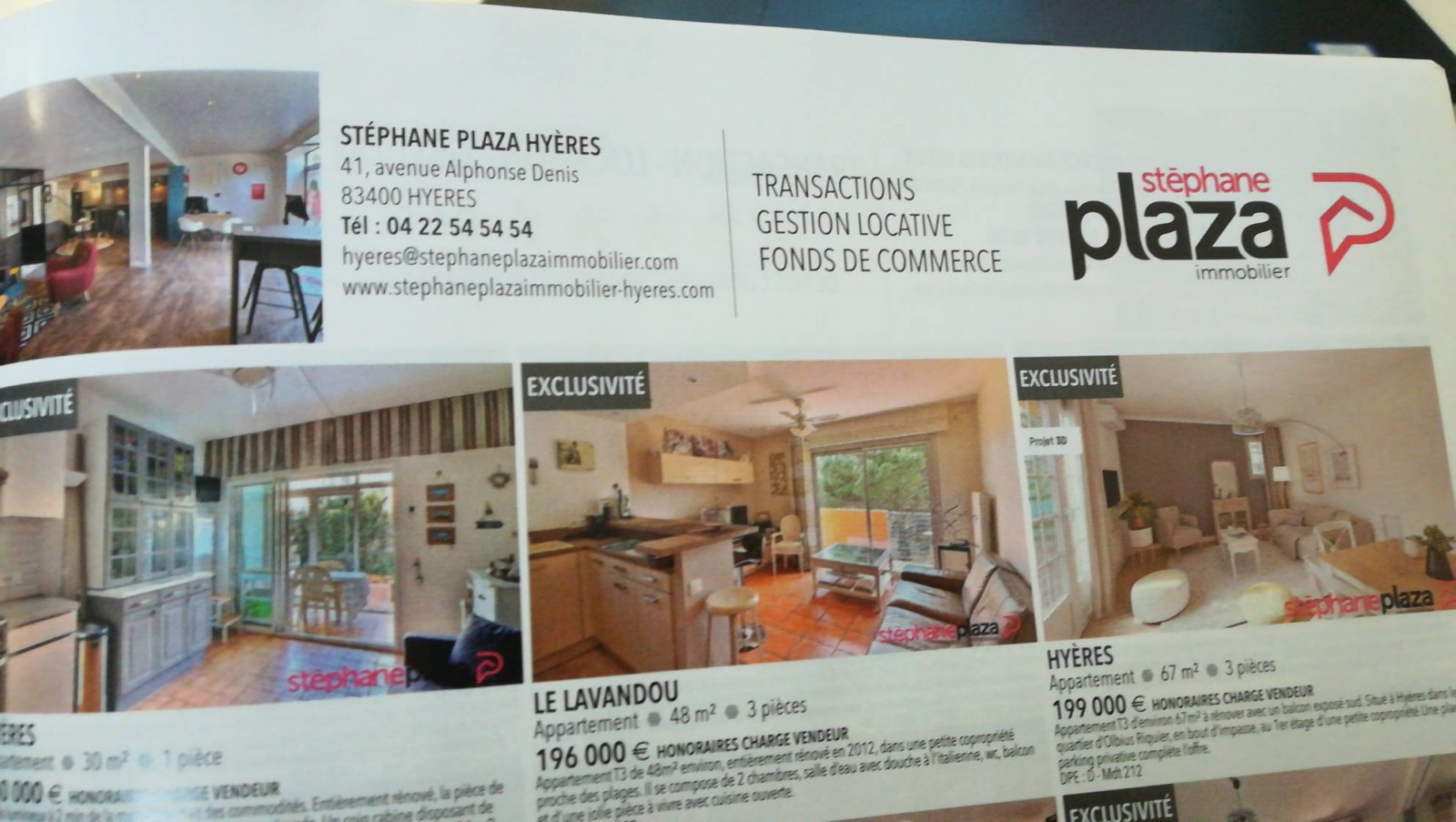 Agence immobilière Hyères les palmiers Stéphane Plaza immobilier