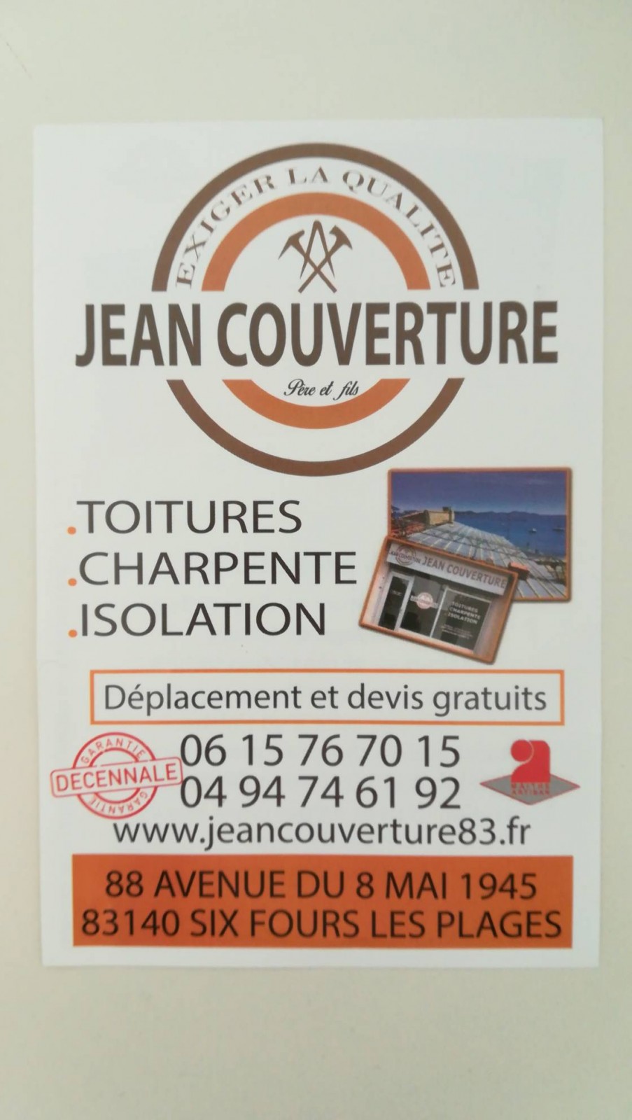 Toiture charpente Six-Fours-les-Plages Jean couverture