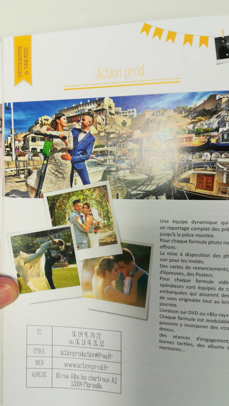 Photographe et vidéaste de mariage Marseille 13004 Action prod