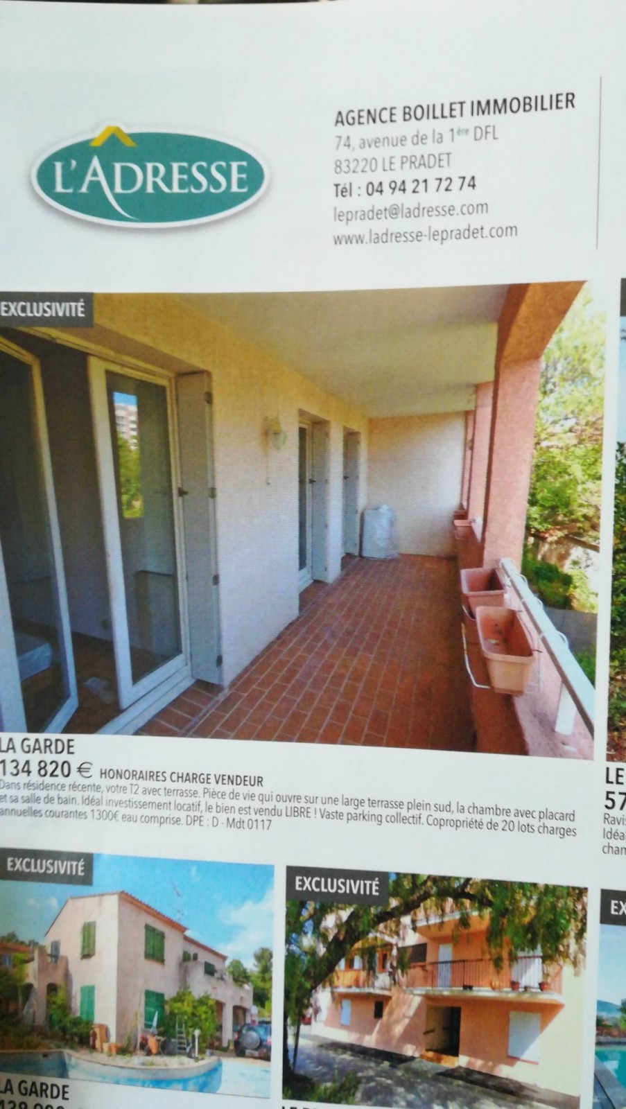 Agence immobilière vente de bien immobilier 83220 le Pradet Agence boillet immobilier