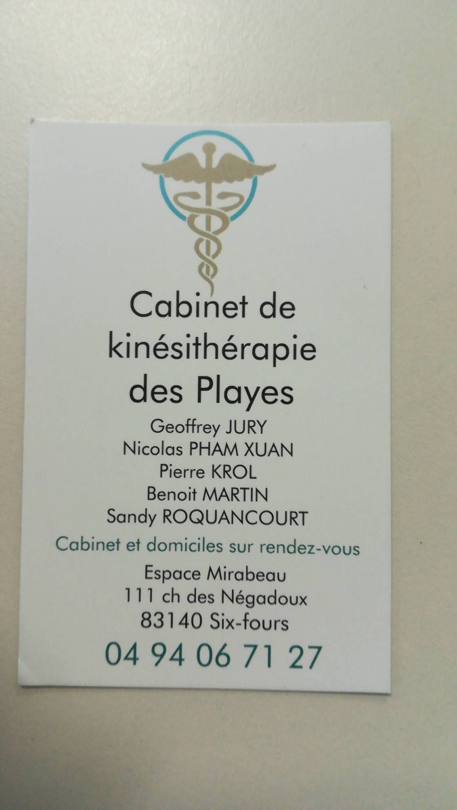 Cabinet de kinésithérapie Six-Fours-les-Plages Cabinet de kinésithérapie des playes