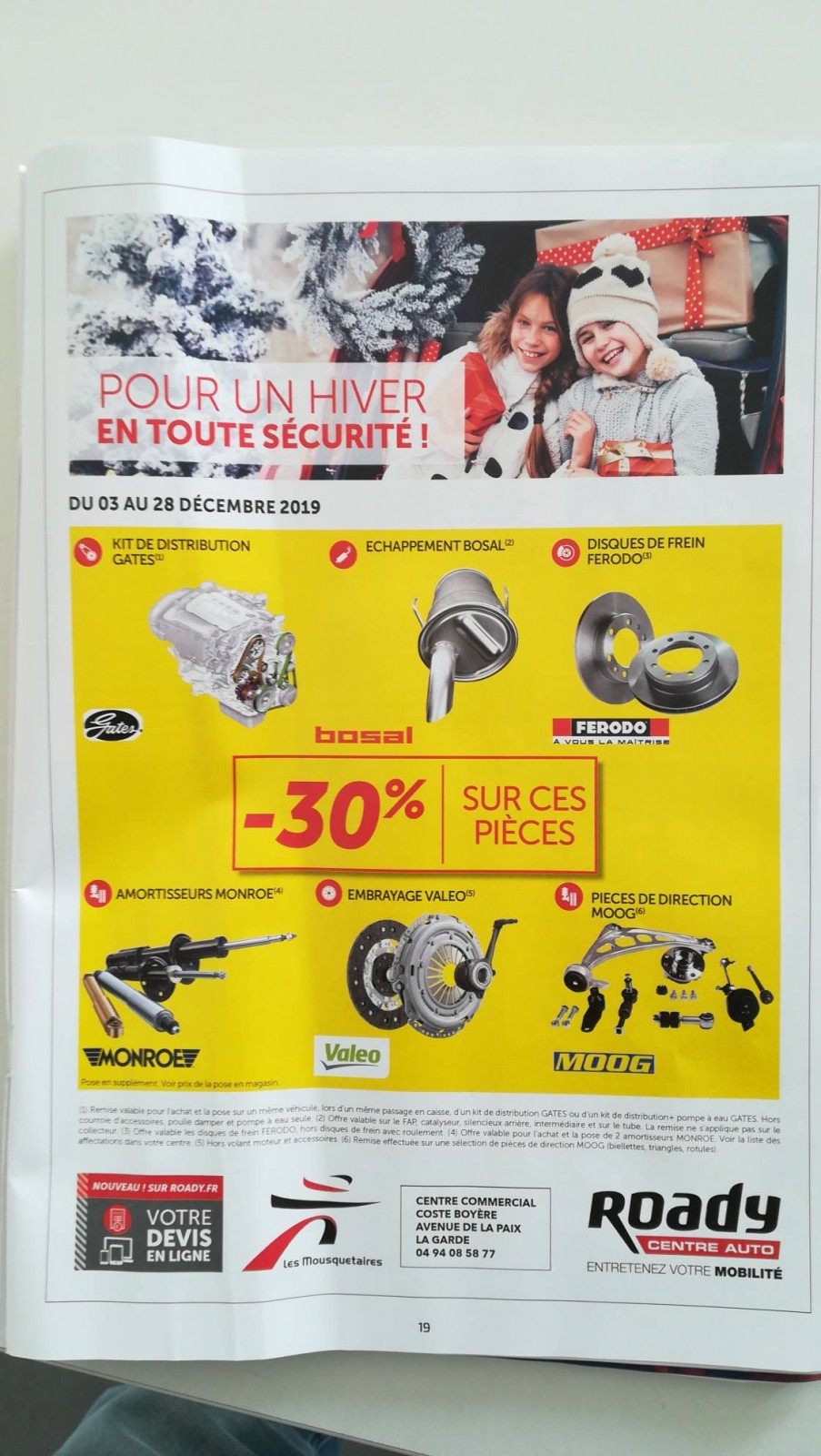 Vente articles de voiture pièces détachées La garde Roady centre auto