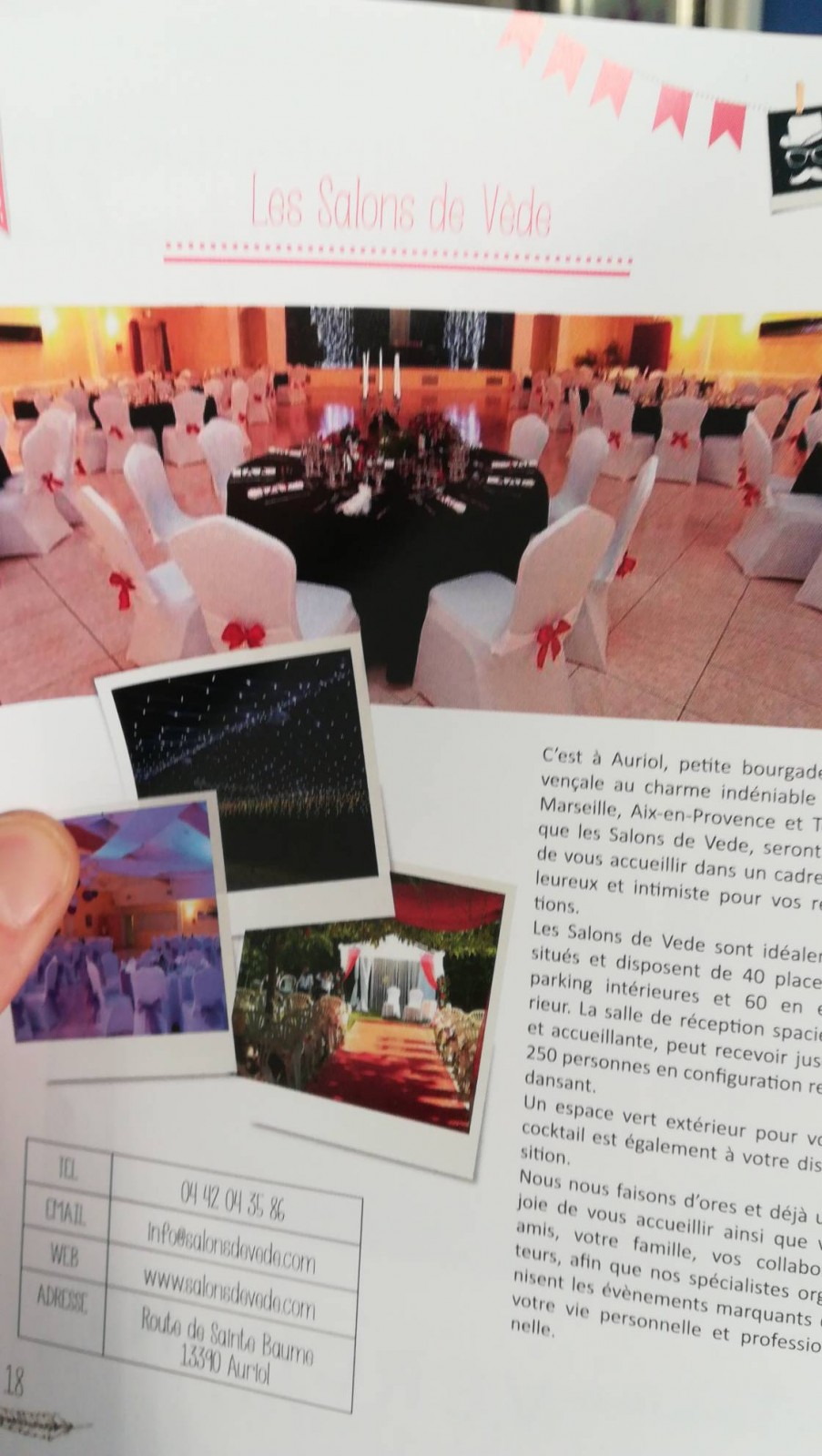 Location salle de réception de mariage Auriol Les salons de vède