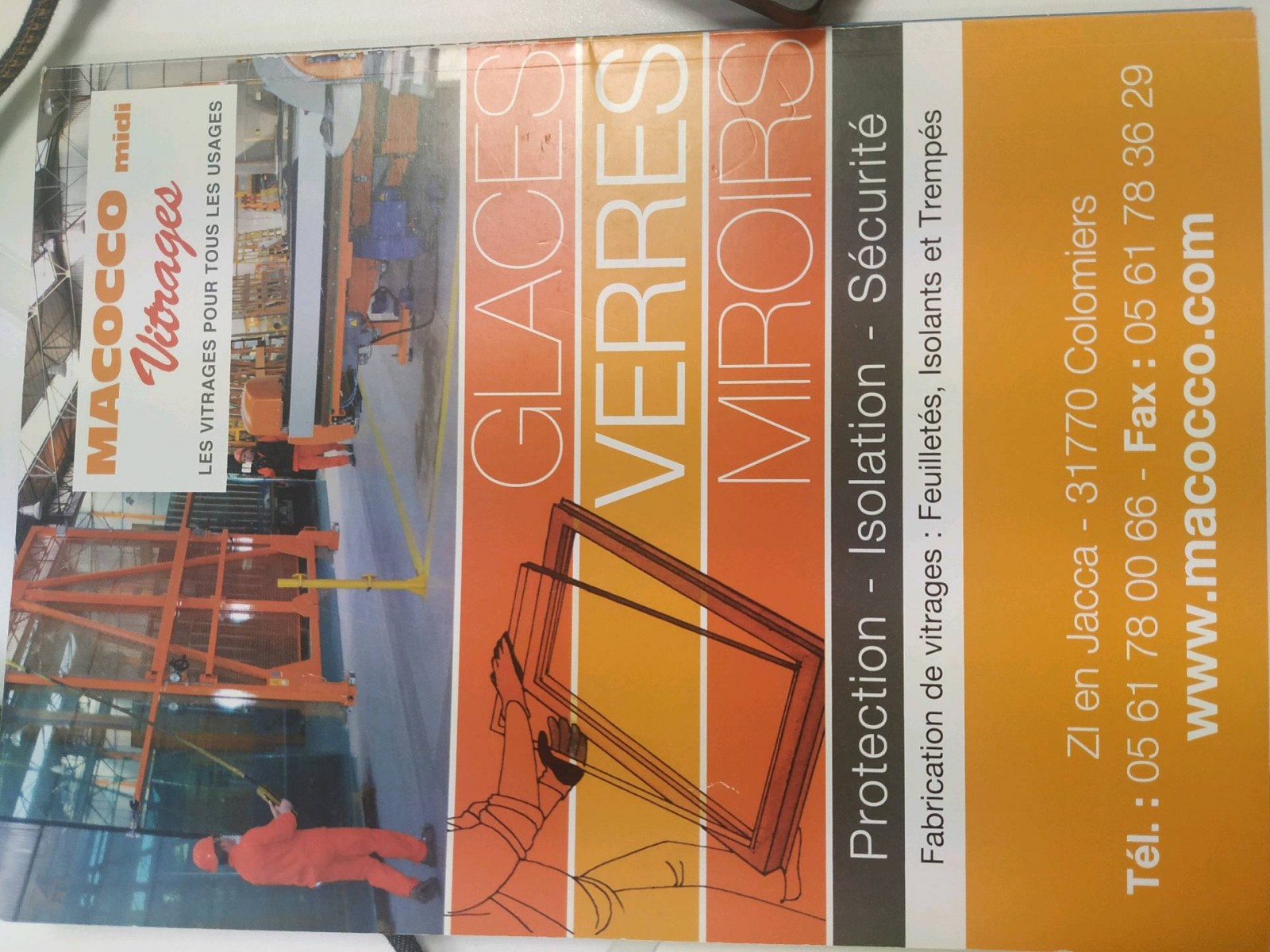 Fabrication de vitrage securit à  Colomiers Macocco midi