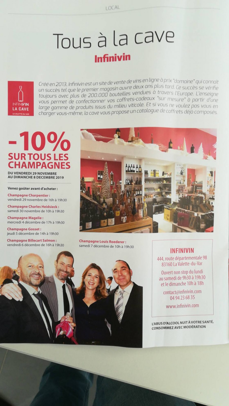 Vente de vin et champagne La Valette-du-Var Infinivin