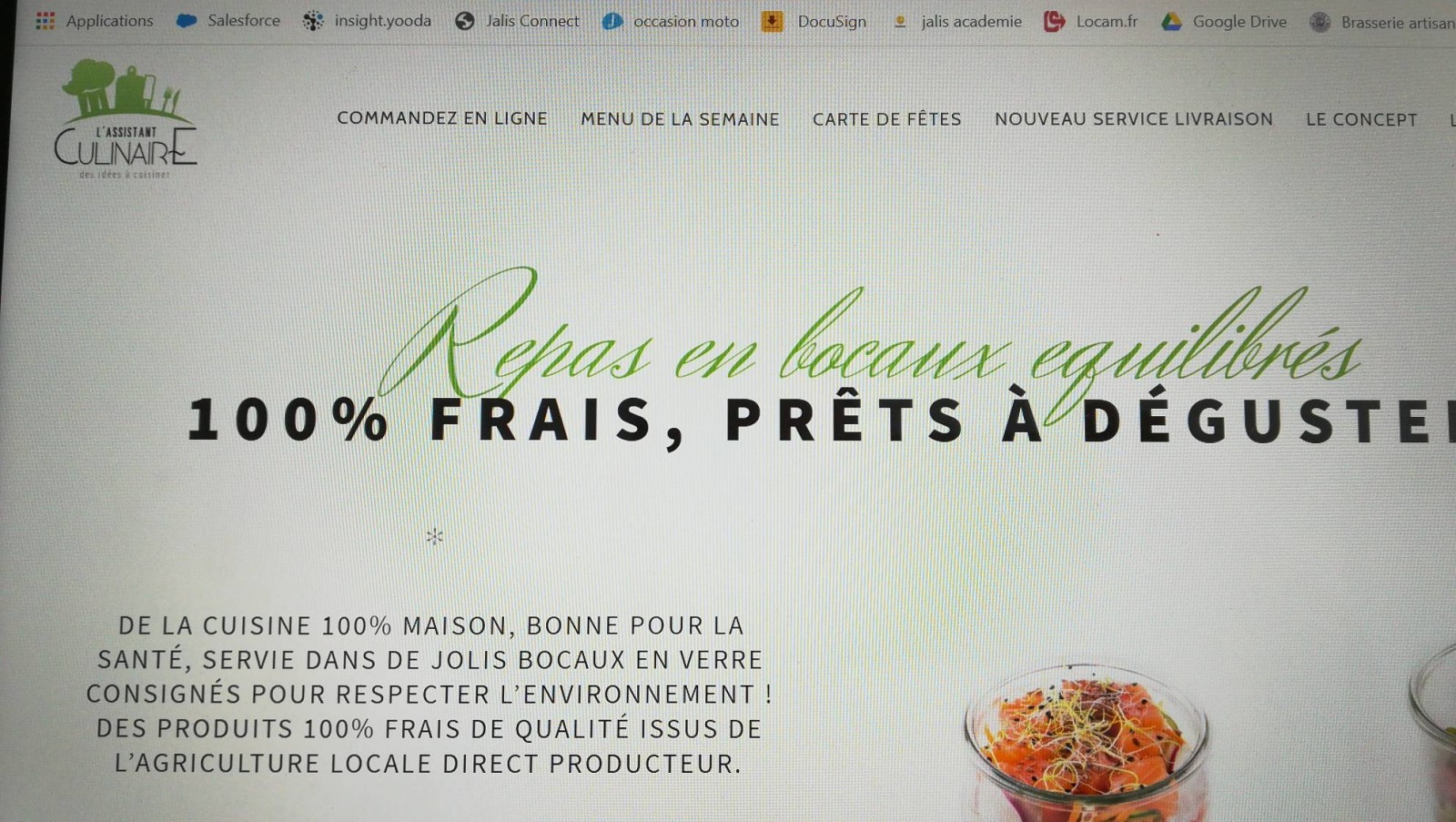 Repas en bocaux équilibré Draguignan centre-ville L'assistant culinaire