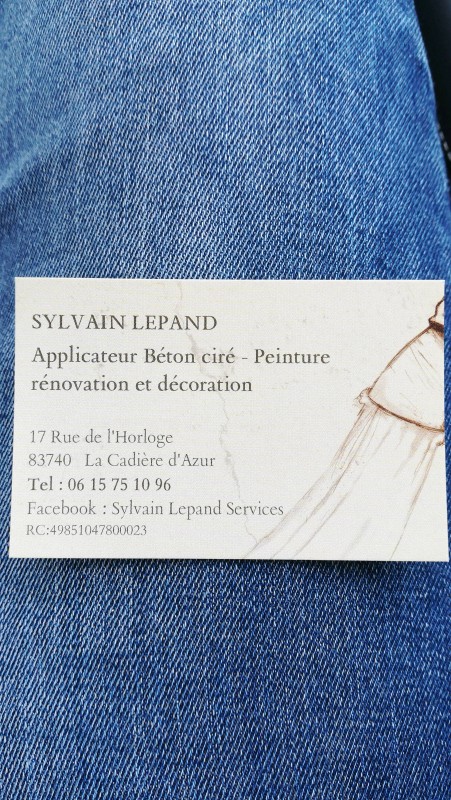 Applicateur béton ciré La Cadière-d'Azur Sylvain lepand