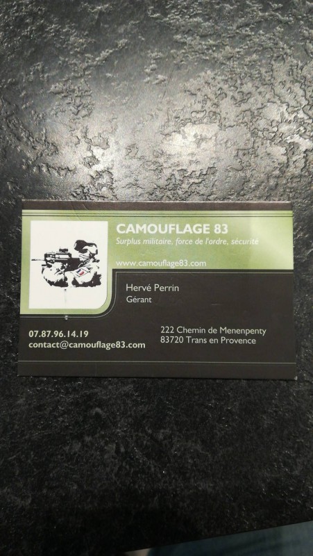 Vente de vêtements militaires et accessoires militaire Trans-en-Provence Camouflage 83