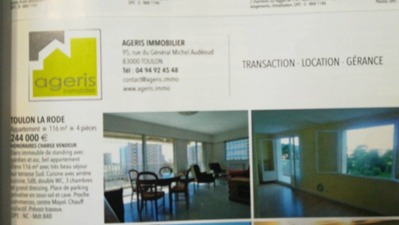 Transaction, location et gérance de votre bien immobilier Toulon centre-ville Ageris immobilier