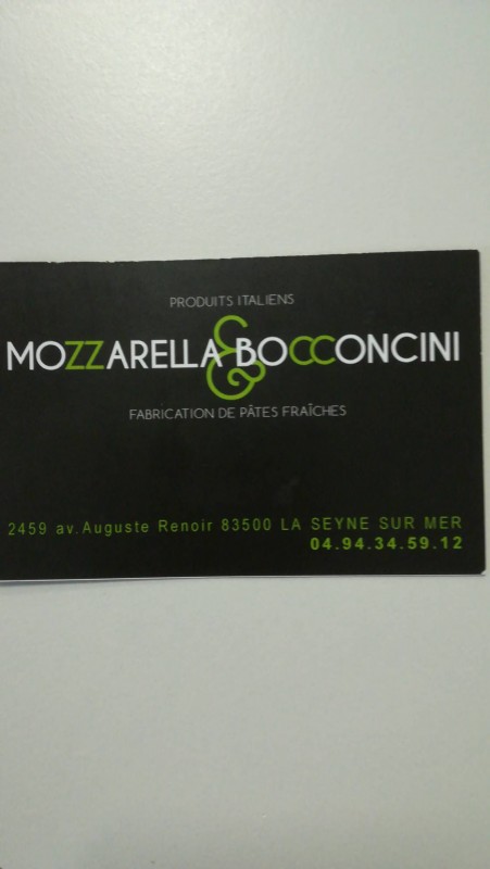 Fabrication de pâtes fraîches La Seyne-sur-Mer 83500 Mozzarella & Bocconcini