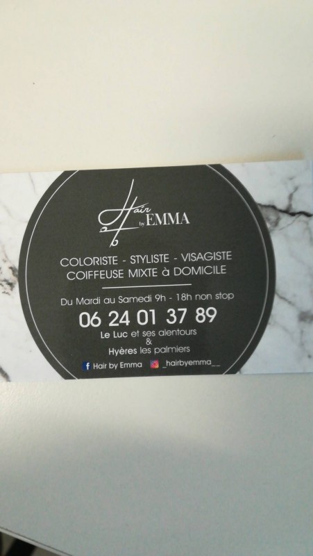 Coiffeur à domicile Le Luc en Provence et ses alentours Hair Emma