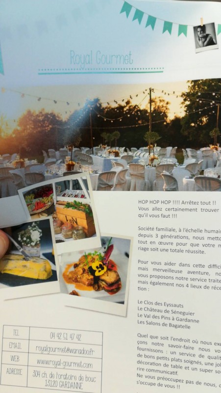 Lieu de réception et traiteur Gardanne 13120 Royal gourmet