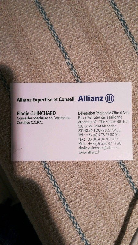 Conseiller spécialisé en patrimoine Six-Fours-les-Plages Assureur Allianz