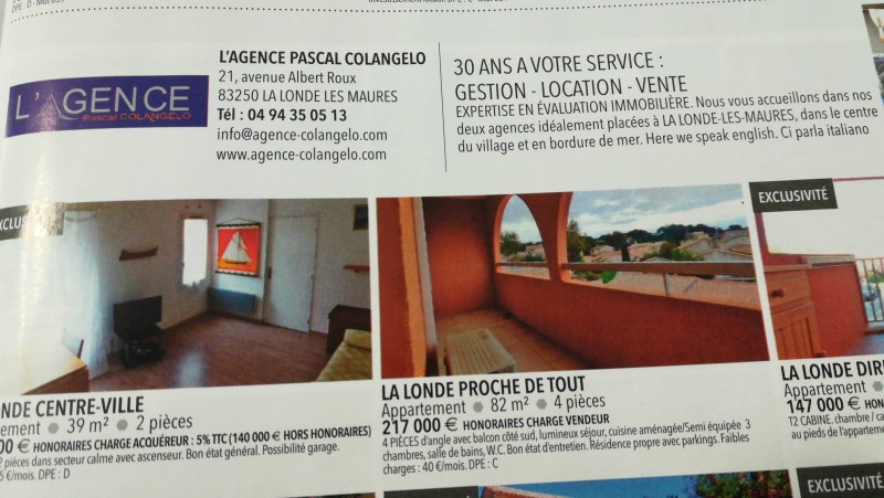 Agence immobilière La Londe-les-Maures L'agence Pascal Colangelo