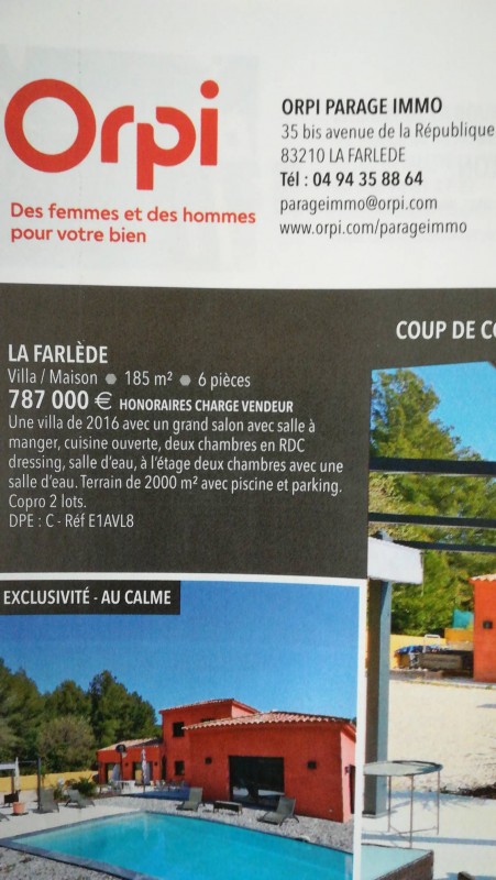 Agence immobilière La Farlède ORPI parage immo