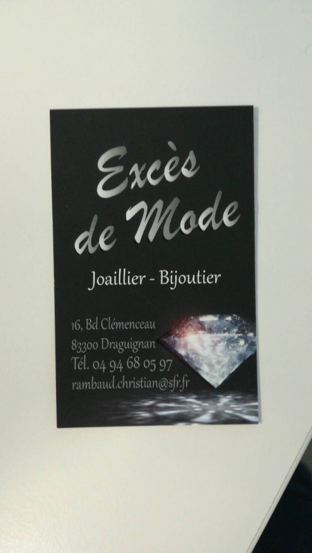 Bijoutier et joaillier Centre ville de draguignan Excès de mode