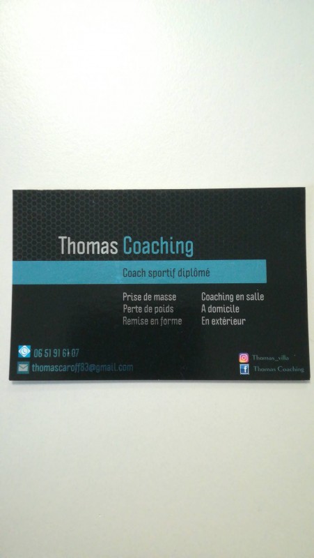Coach sportif diplômé La Seyne-sur-Mer 83500 Thomas coaching