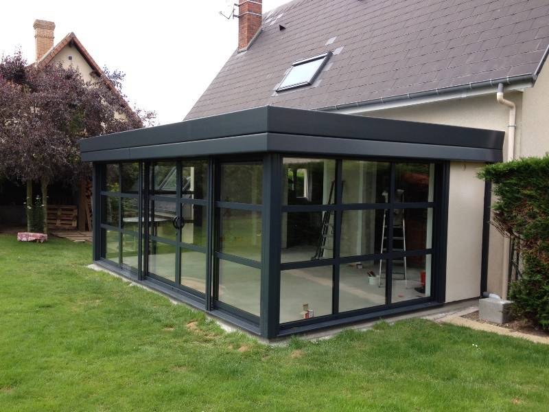 Création d'une véranda rideau pour agrandir une salle à manger de maison sur Elbeuf (76)