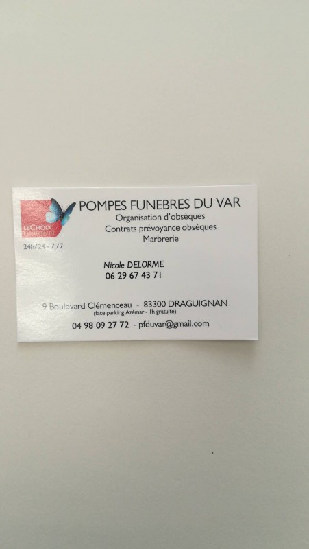 Pompes funèbres du Var Draguignan Le choix funéraire