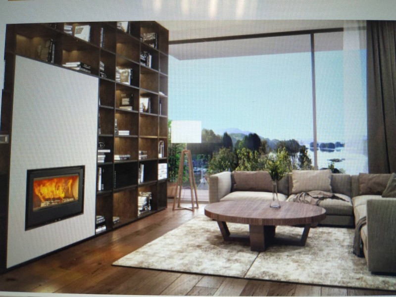 Cheminée contemporaine à insert à bois haut de gamme à Mont-de-Marsan (40)