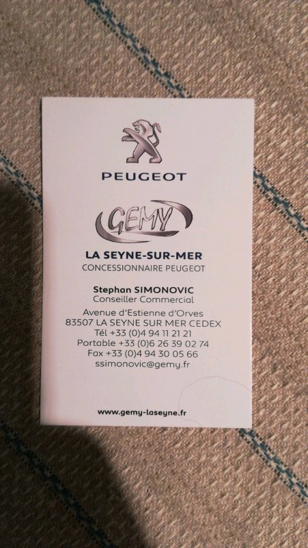 Vente de voiture Peugeot La Seyne-sur-Mer Peugeot GEMY
