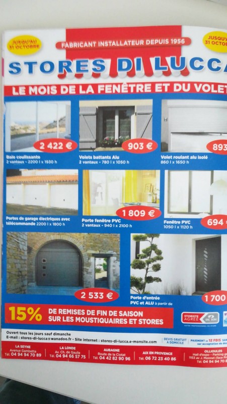 Fabricant installateur de store intérieur et extérieur La Seyne-sur-Mer centre-ville Stores di Lucca