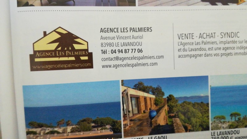 Agence immobilière Le lavandou Agence les palmiers