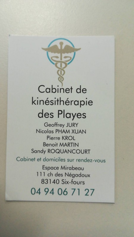 Cabinet de kinésithérapie Six-Fours-les-Plages Cabinet de kinésithérapie des playes