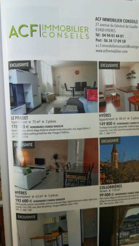 Agence immobilière Hyères les palmiers ACF immobilier